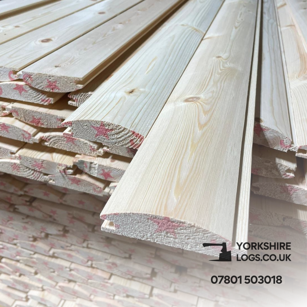 Loglap Cladding Vertical Pine Loglap T&G Cladding — Yorkshire Logs