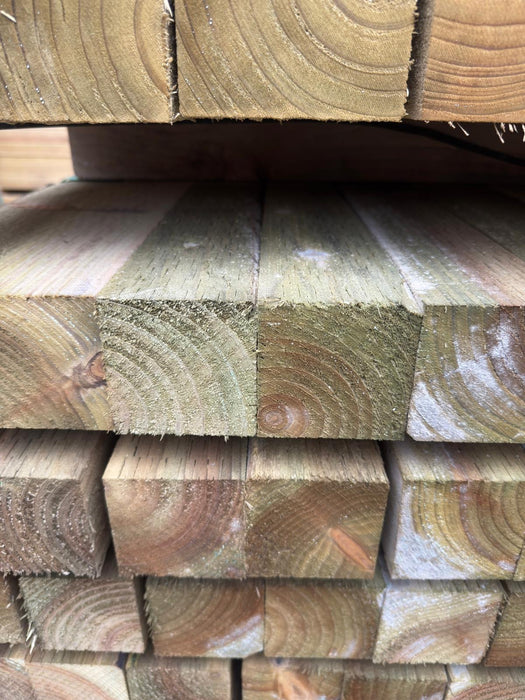 100 x 100mm GREEN TREATED POST - 2.4M - £12 EACH