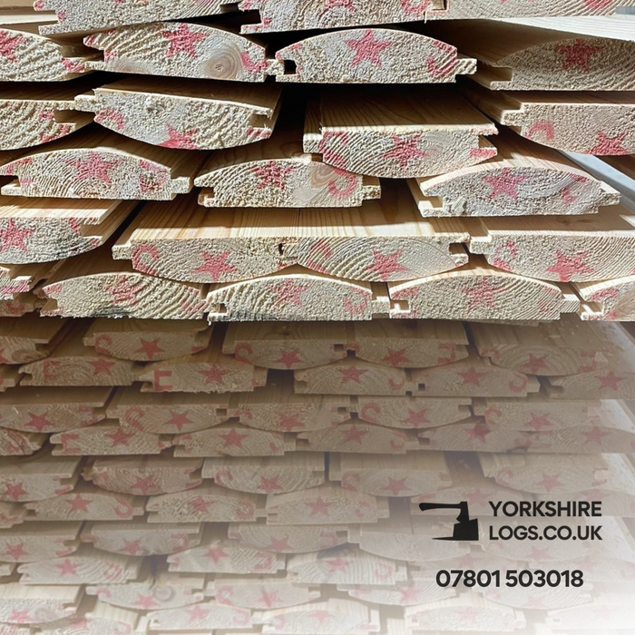 Loglap Cladding Dimensions Pine Loglap T&G Cladding — Yorkshire Logs