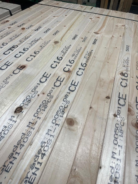 3X2 TIMBER STUDDING GRADED C16 - 4.8M LENGTHS - £9 EACH