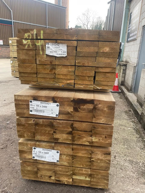 8X2 TIMBER JOIST C24 STRENGTH GRADED & TREATED - 4.8M LENGTH - £20 EACH