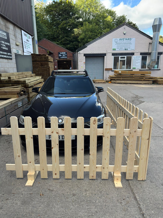 Freestanding Picket Fence Panel 6ft x 3ft Planed Smooth Event fencing