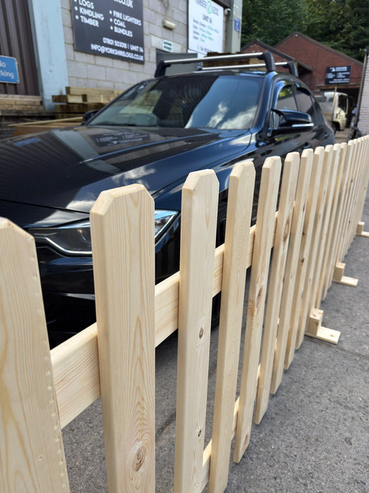 Freestanding Picket Fence Panel 6ft x 3ft Planed Smooth Event fencing