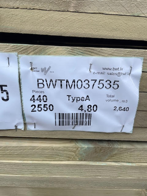 2X1 TREATED ROOFING BATTEN TYPE A 25X50 - PACK OF 10 4.8M - £40