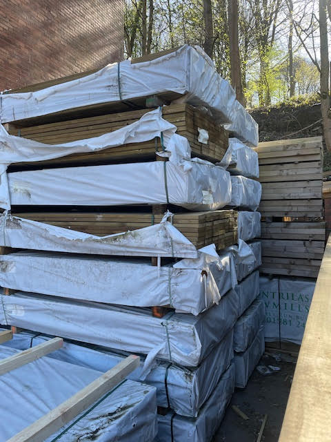 3.6M TREATED DECKING BOARD 6 INCH WIDTH X 28MM THICK - £9 PER LENGTH