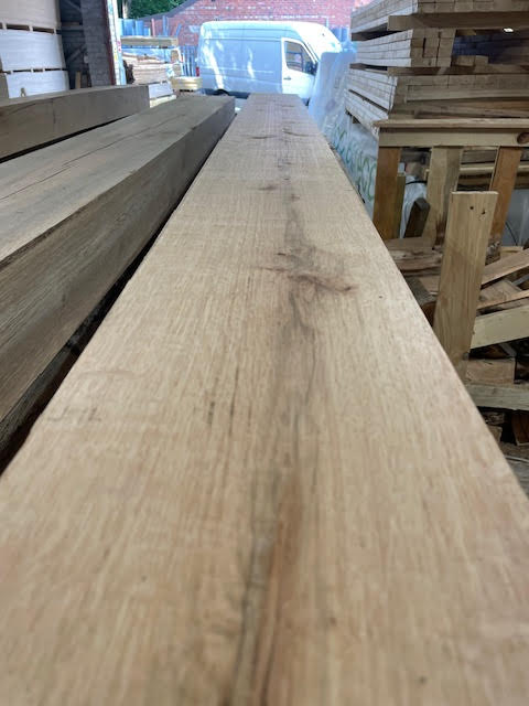 8X2 AIR DRIED SOLID OAK SHELF - 2.4M - £50